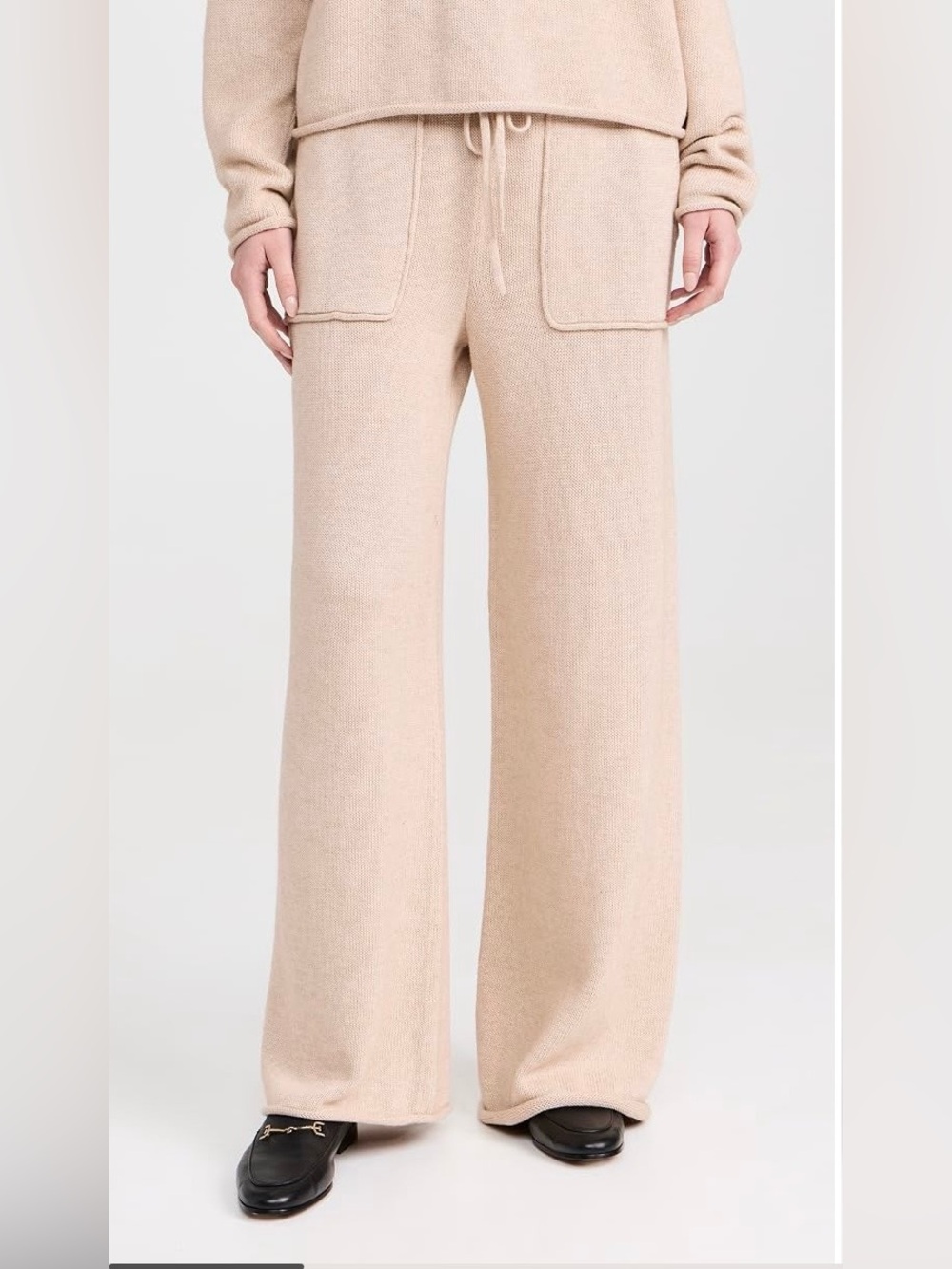 AMO Mara lounge pant (tan) fit huge